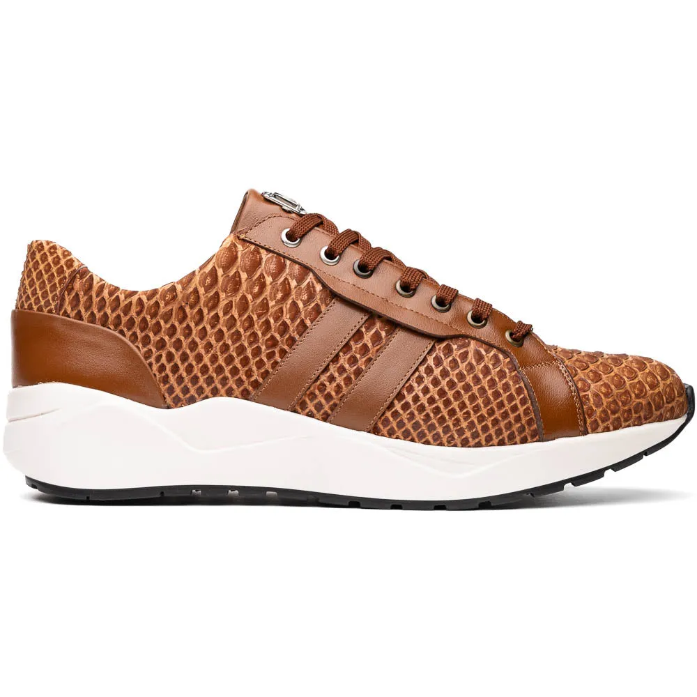 Marco Di Milano Verona in Honey Python Calfskin Sneakers