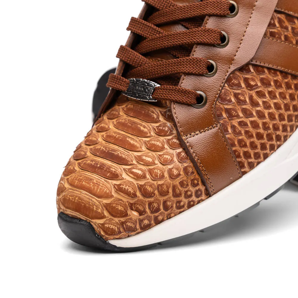 Marco Di Milano Verona in Honey Python Calfskin Sneakers