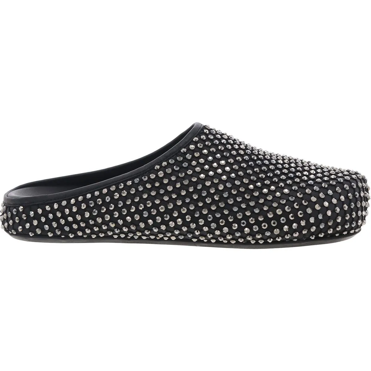 Marni Mens Rhinestone Embellished Slip on Clogs Rhinestone Leather Clogs