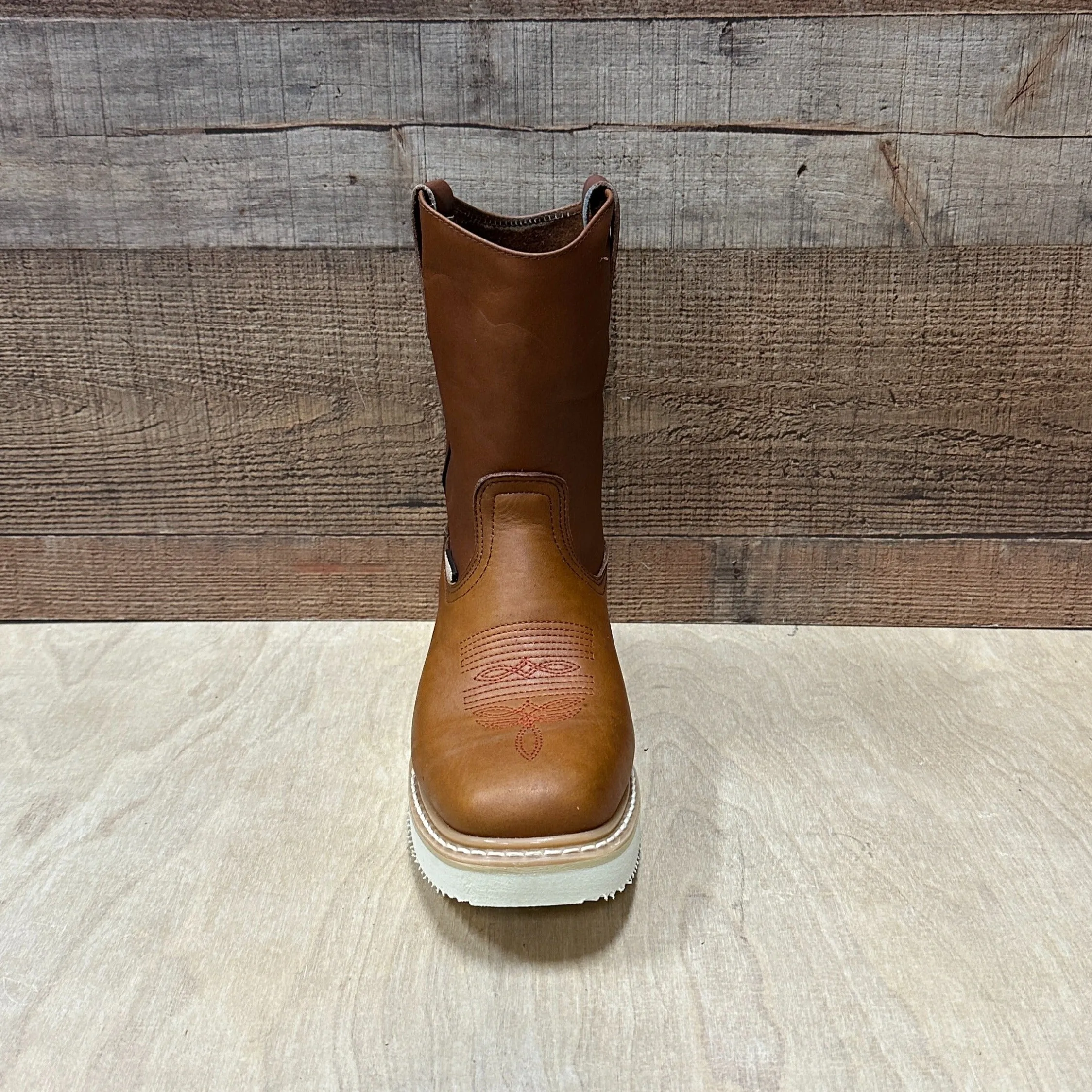 Men's Square Toe Workboot Genuine Leather Lightweight Sole Est.915 Laredo