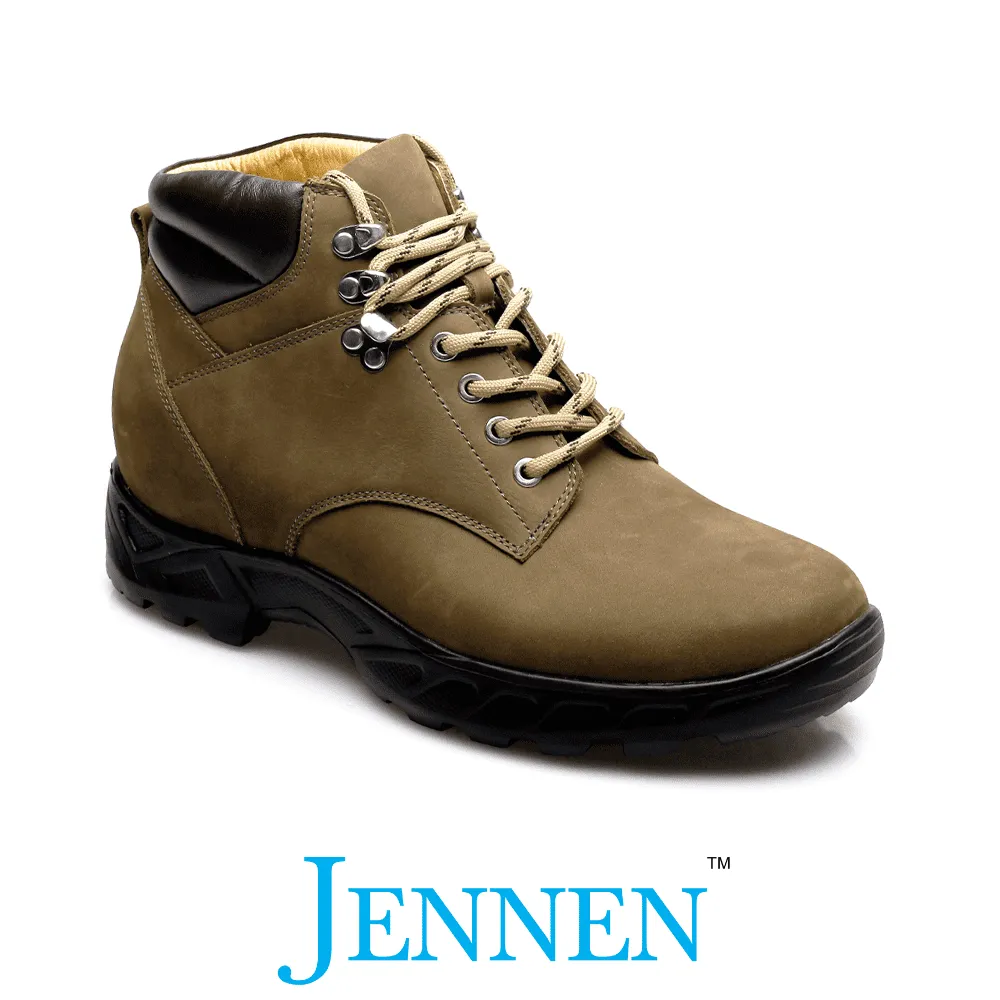 Mr. Nepal Brown 7cm | 2.8 inches Taller Desert Hiking Style Elevator Boots