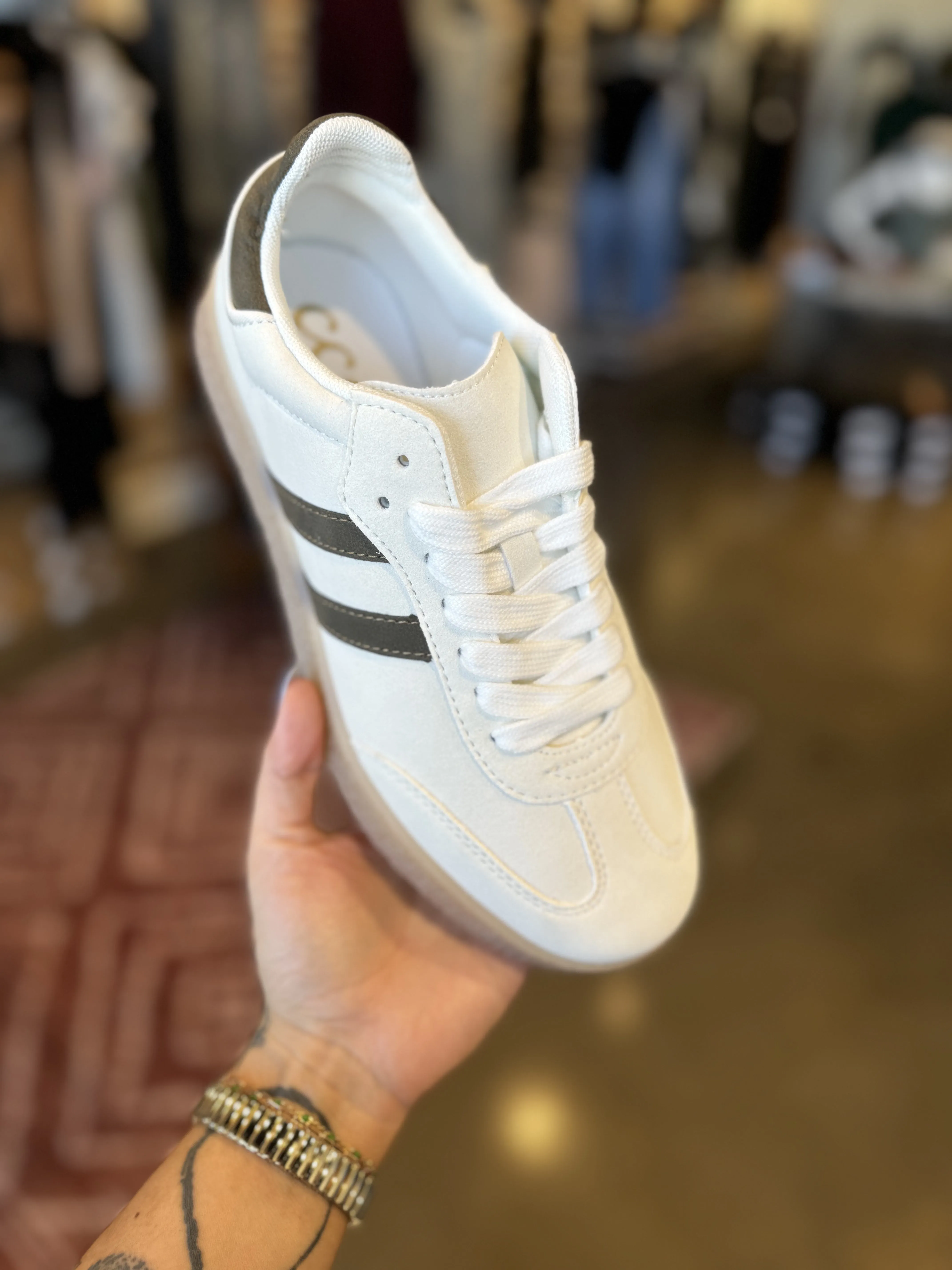 Natural Stripe Trainer Tennis Shoes