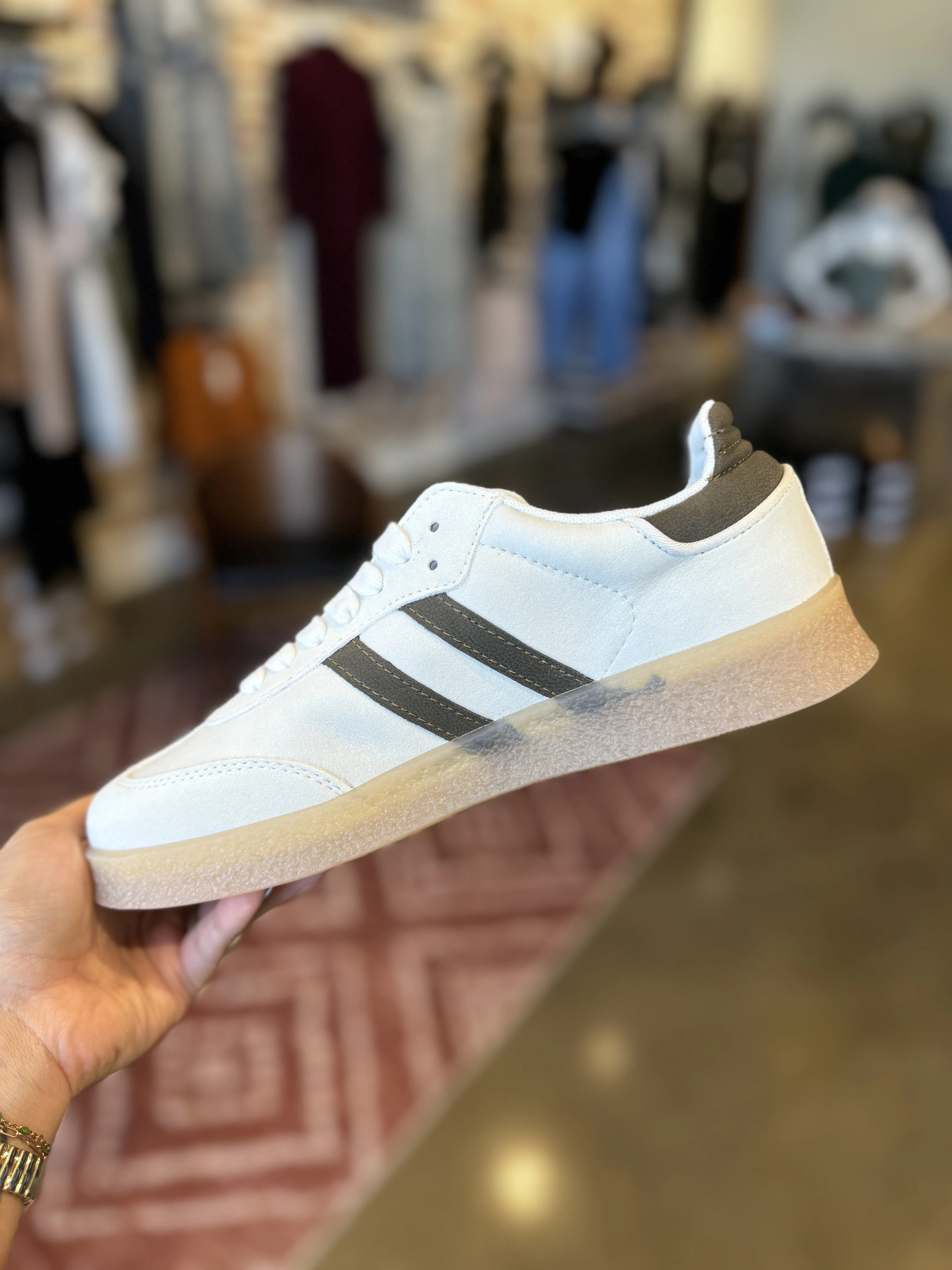 Natural Stripe Trainer Tennis Shoes