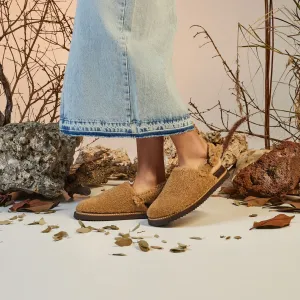 NEVADA SAND SHEARLING MULES