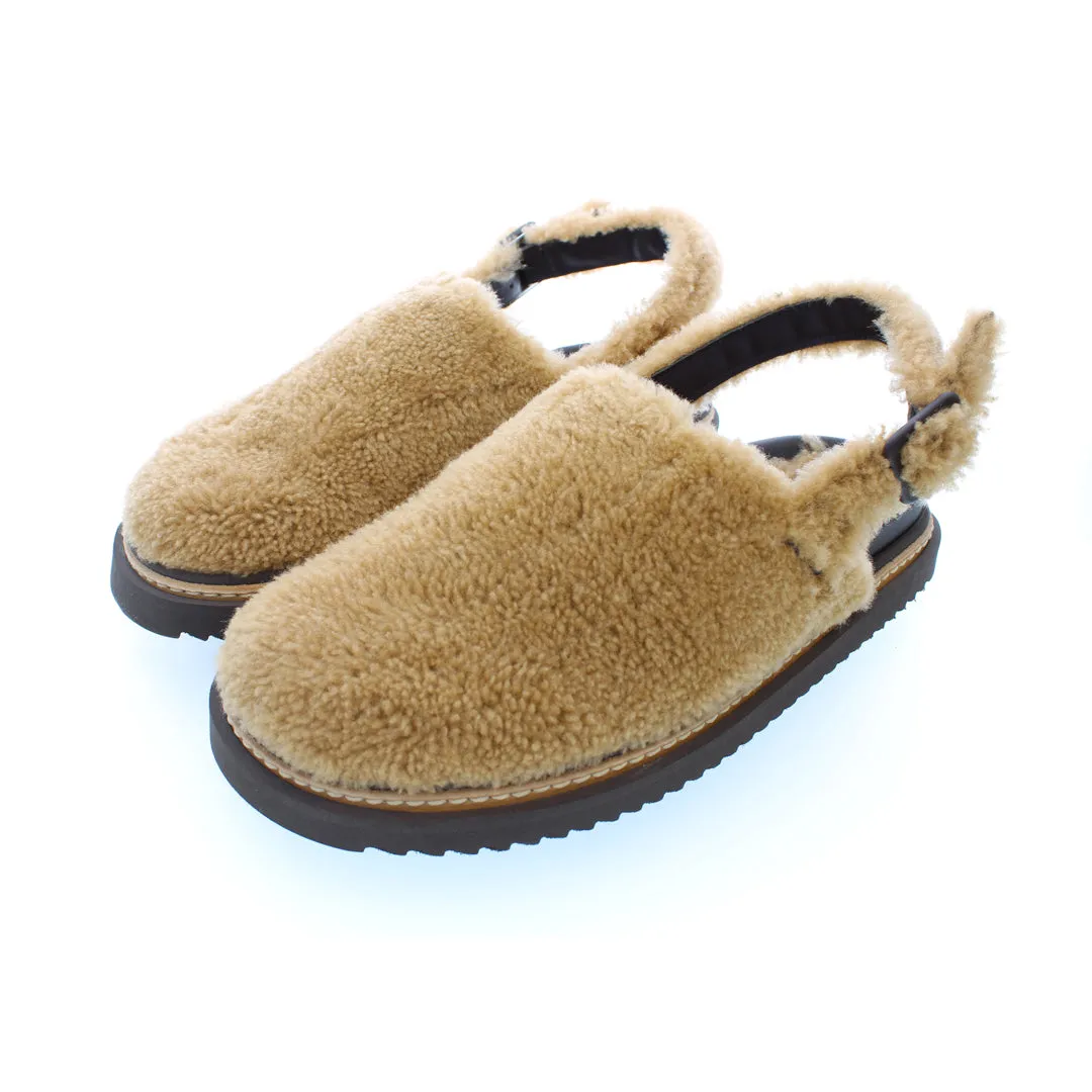 NEVADA SAND SHEARLING MULES