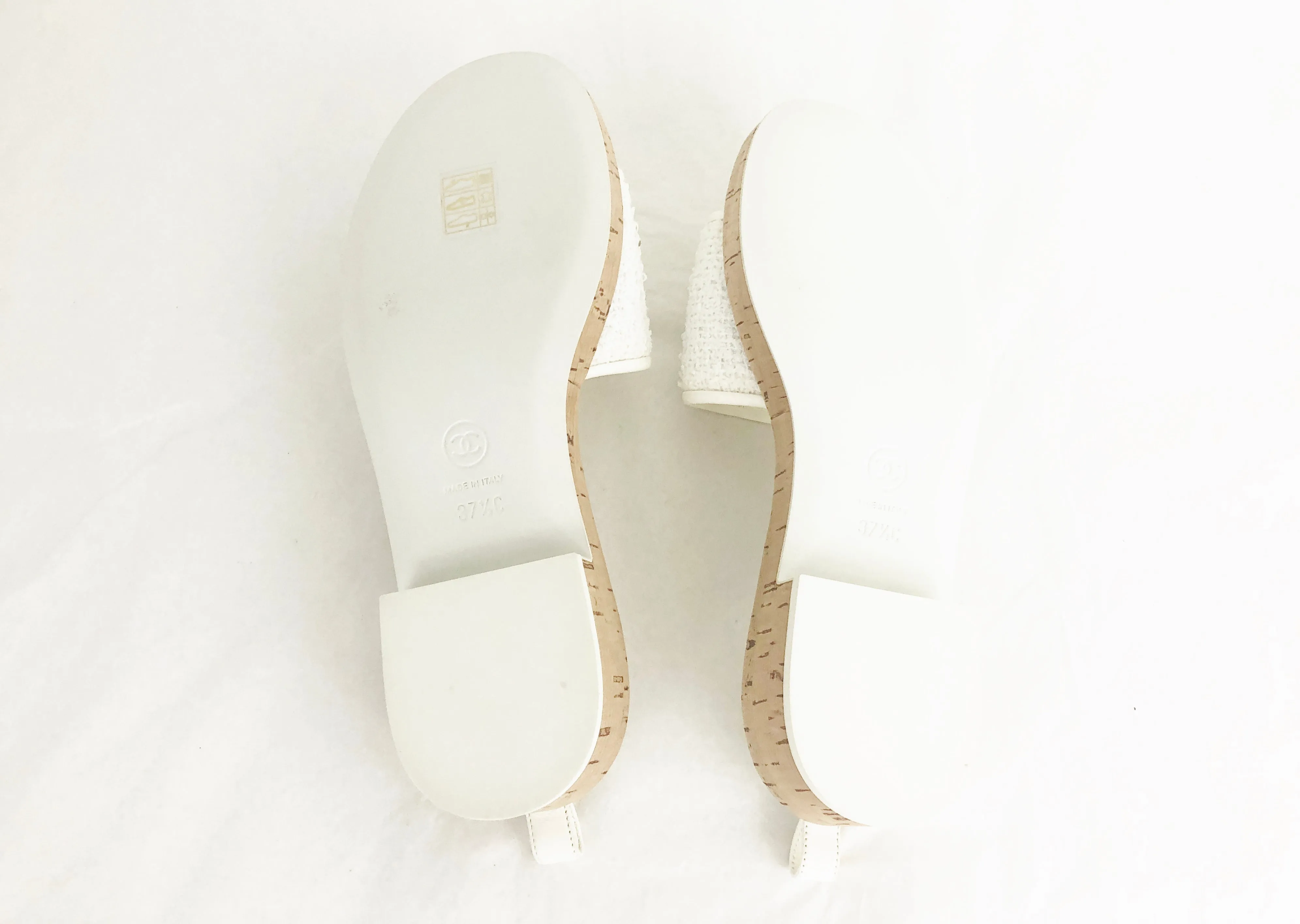 NEW Chanel Tweed Mules Size 7.5