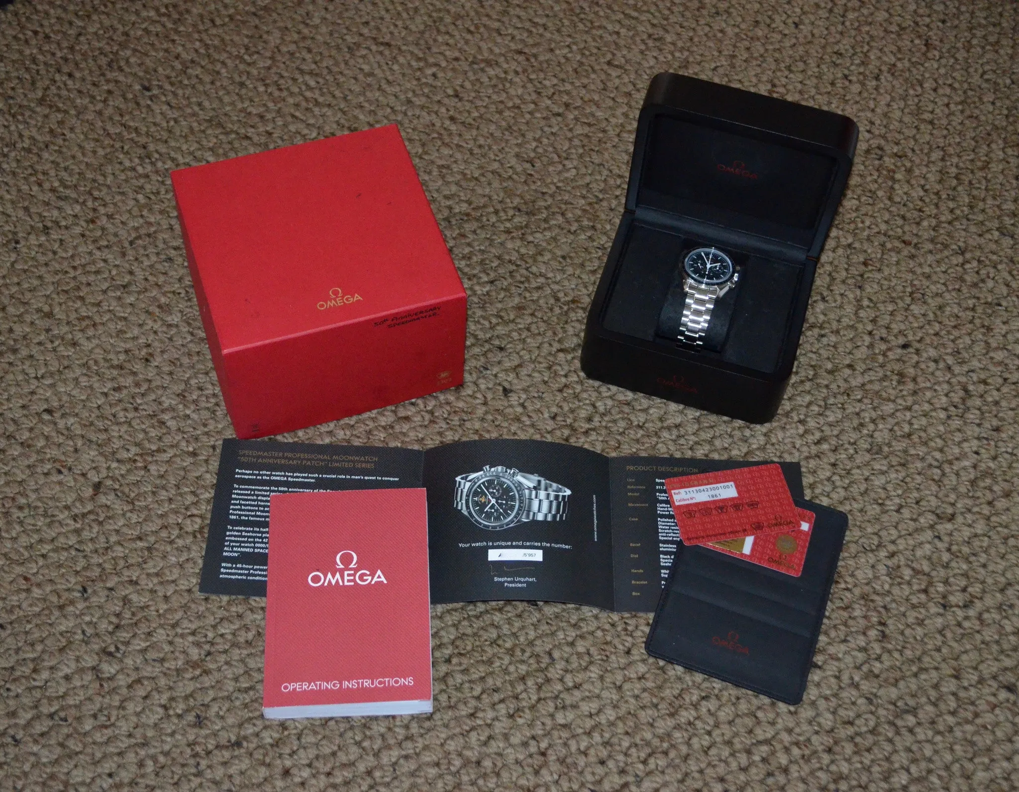 Omega Speedmaster 50th Anniversary 311.30.42.30.01.001 Professional Moon Watch Box Papers