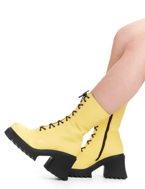 On A Buzz Chunky Platform Ankle Boots