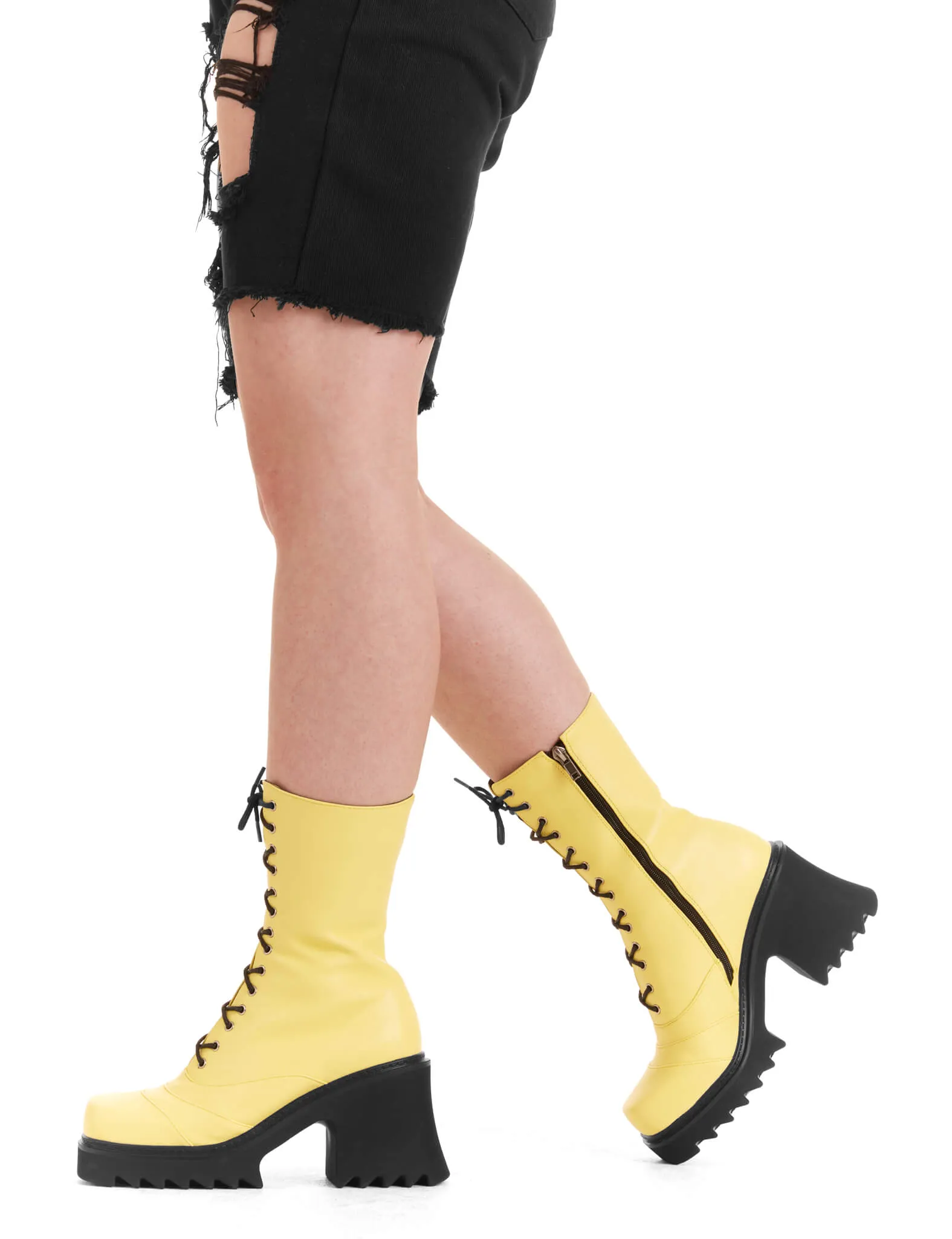 On A Buzz Chunky Platform Ankle Boots