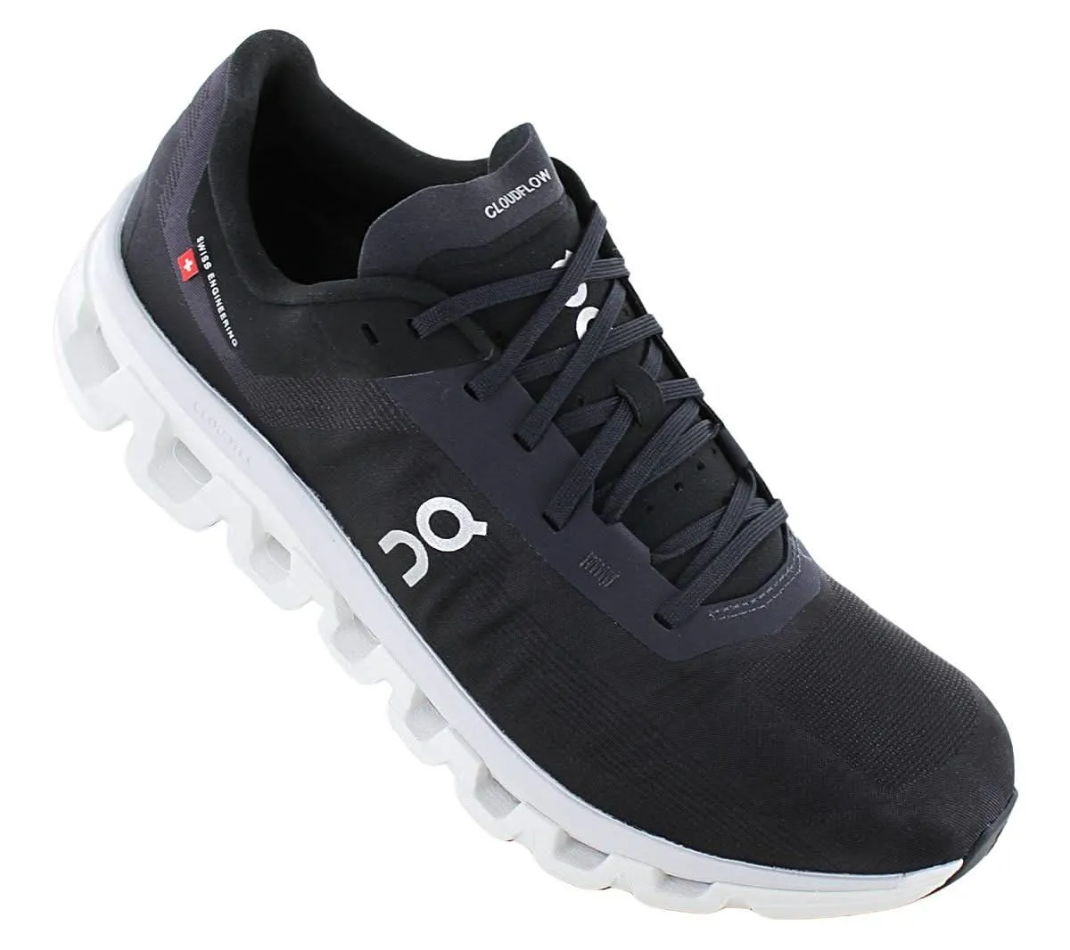 ON Running Cloudflow 4 - Herren Sneakers Cloud Laufschuhe Black-White 3MD30100299