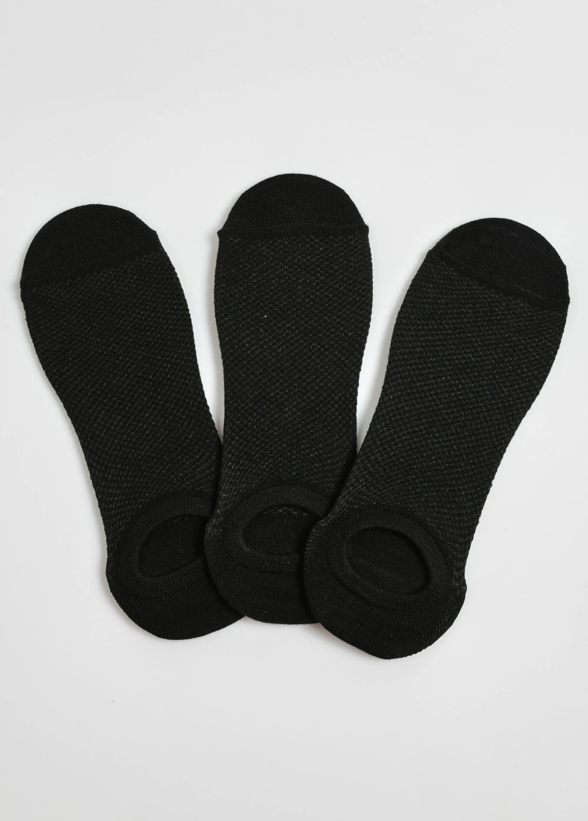 Pack of 3 invisible airy mesh socks