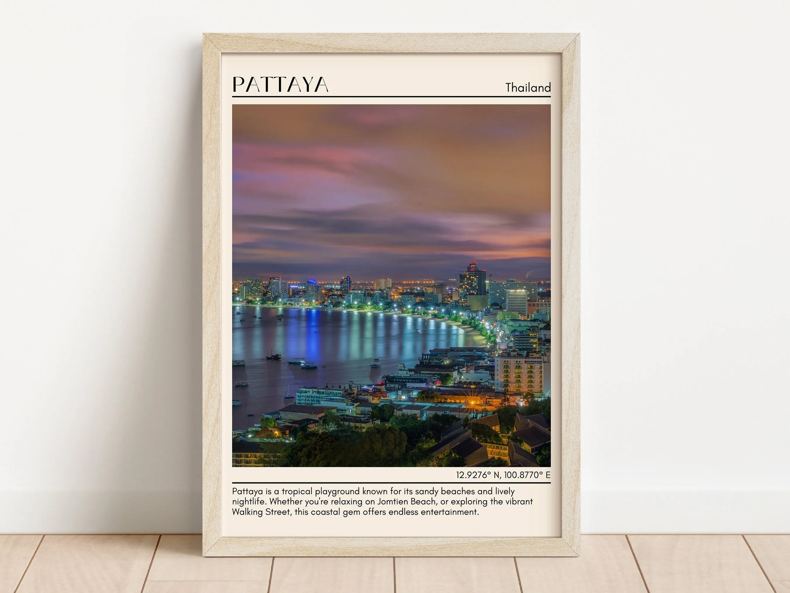 Pattaya Minimal Wall Art, Thailand