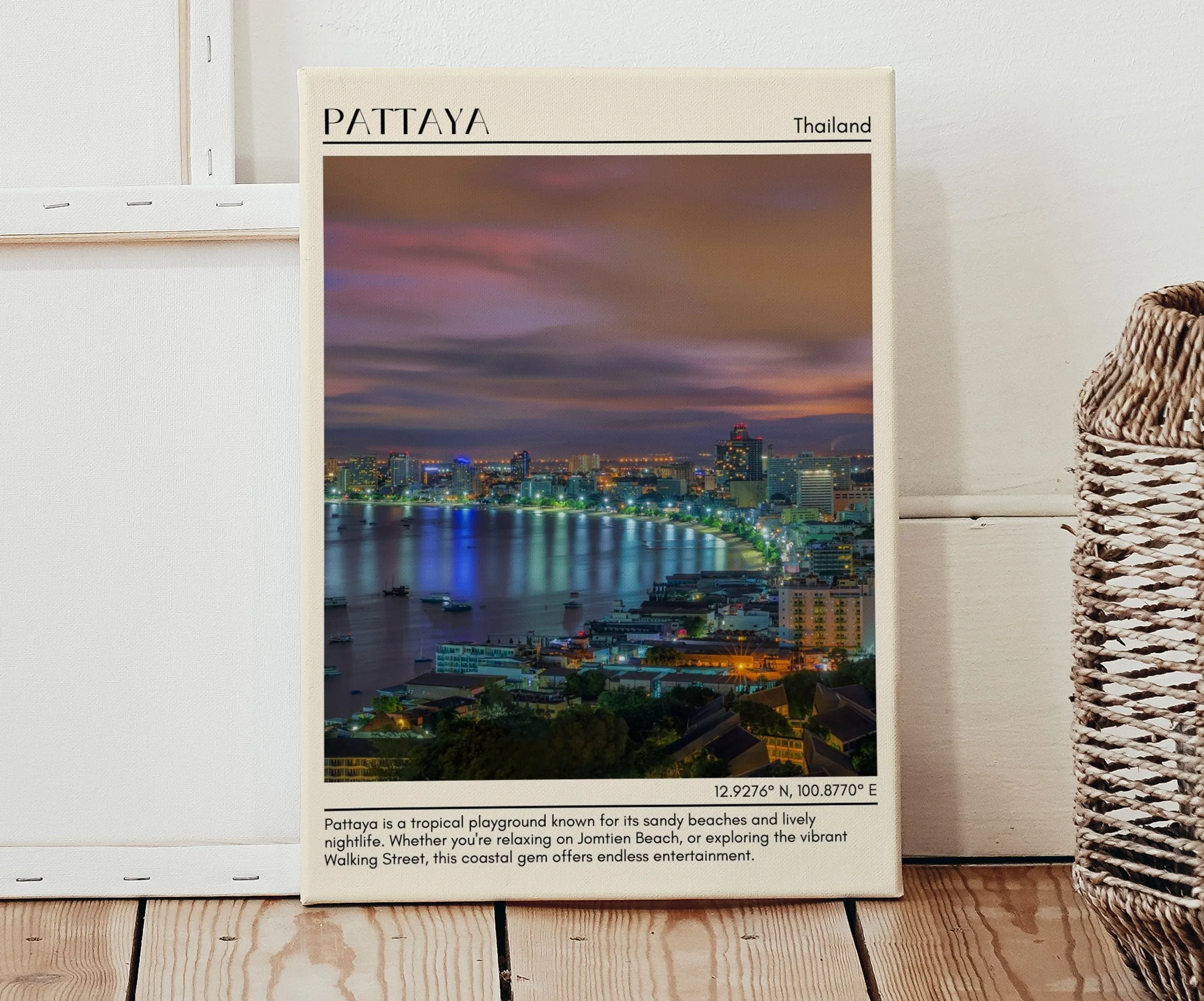 Pattaya Minimal Wall Art, Thailand