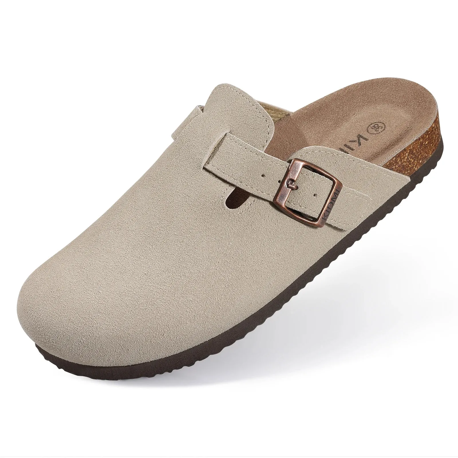 Premium Genuine Suede Unisex Clogs Cork Sandals With Arch Support