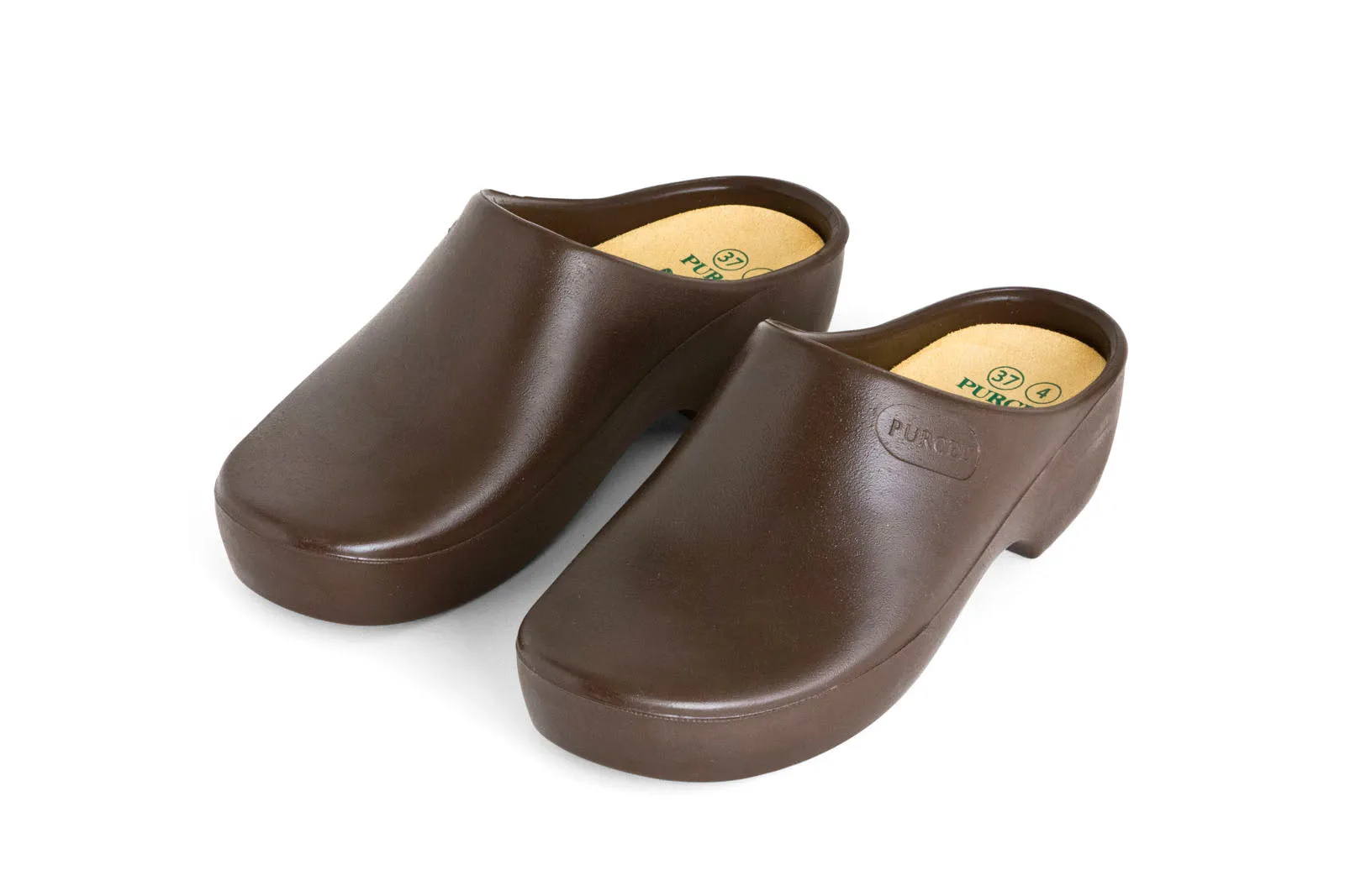 PURCEL CLASSIC CLOGS (open-back), BROWN