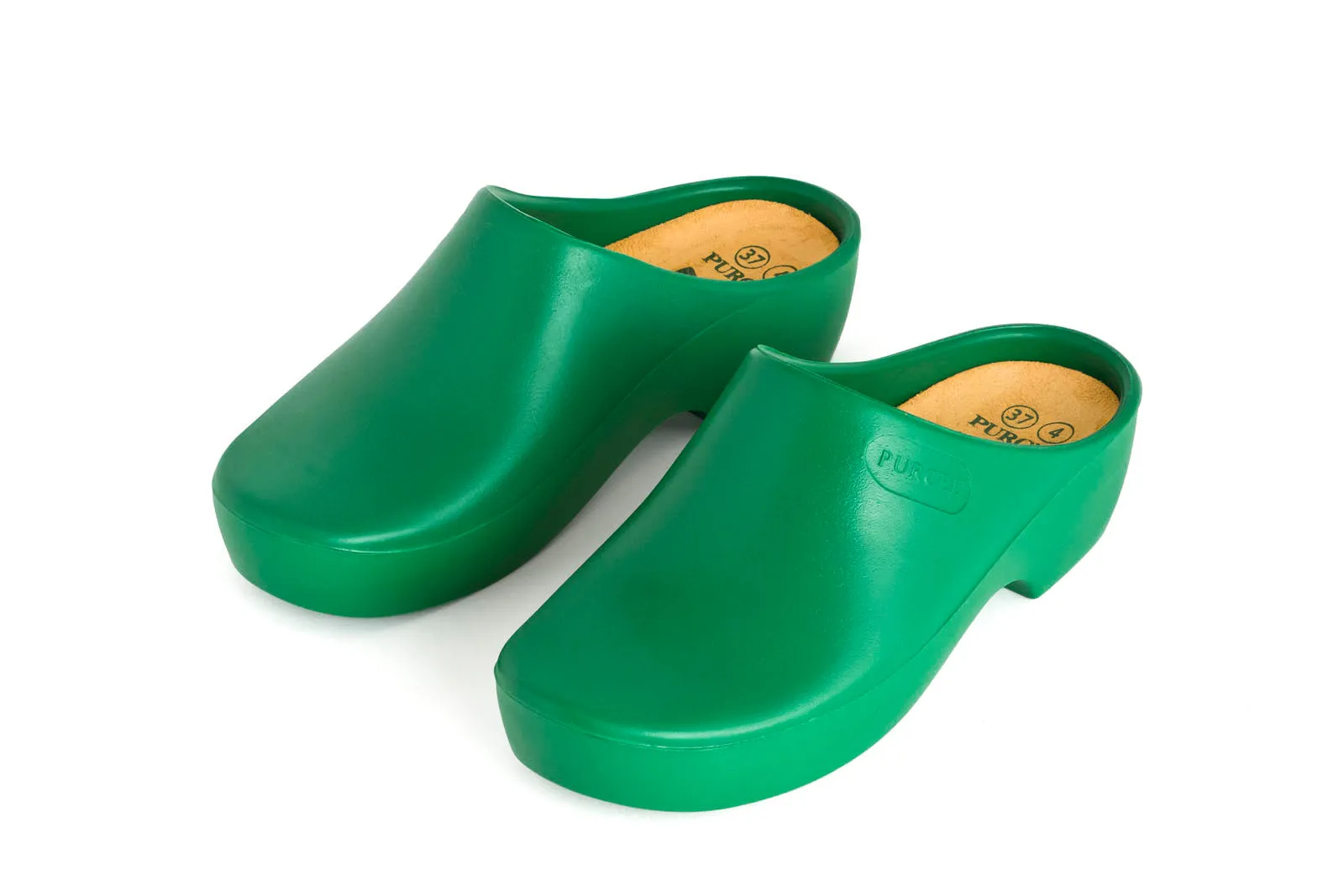PURCEL CLASSIC CLOGS (open-back), GREEN