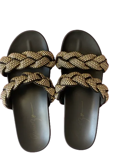 Rachel Zoe Gold Braided Sandals