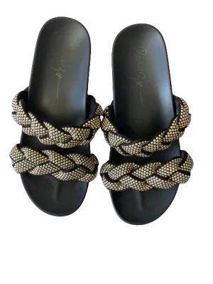 Rachel Zoe Gold Braided Sandals
