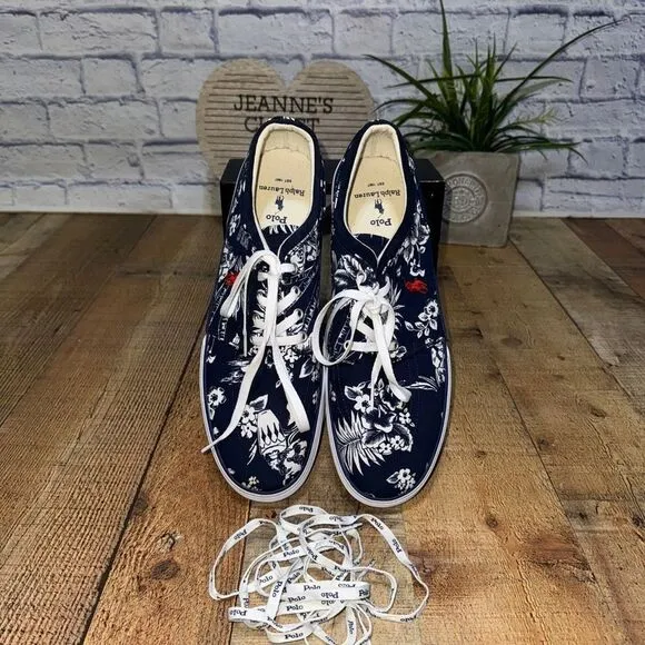 Ralph Lauren Mens Faxon low Oval Mesh Trainers