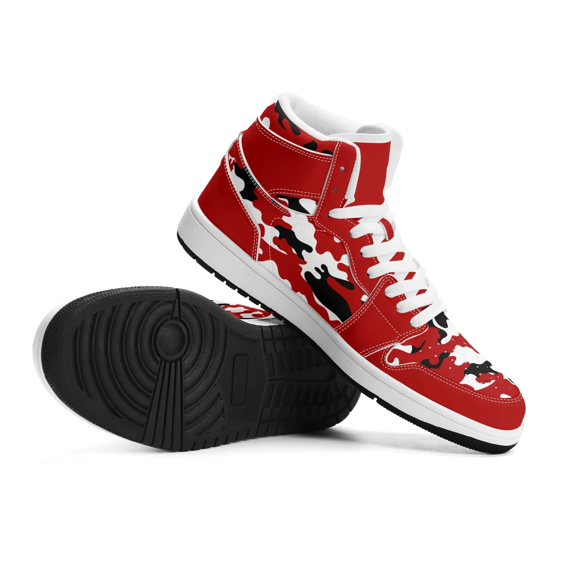 Red White Camo High Tops