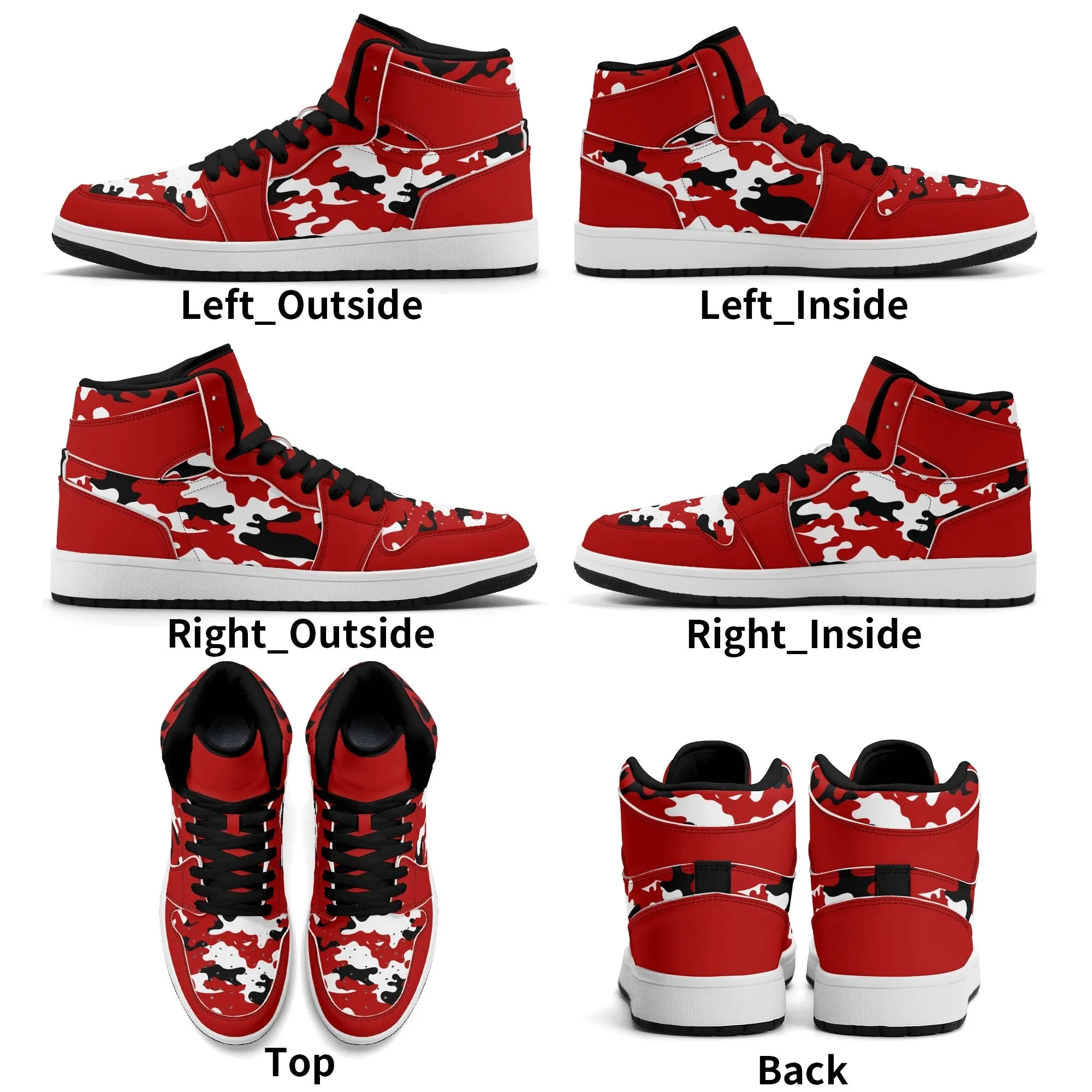 Red White Camo High Tops