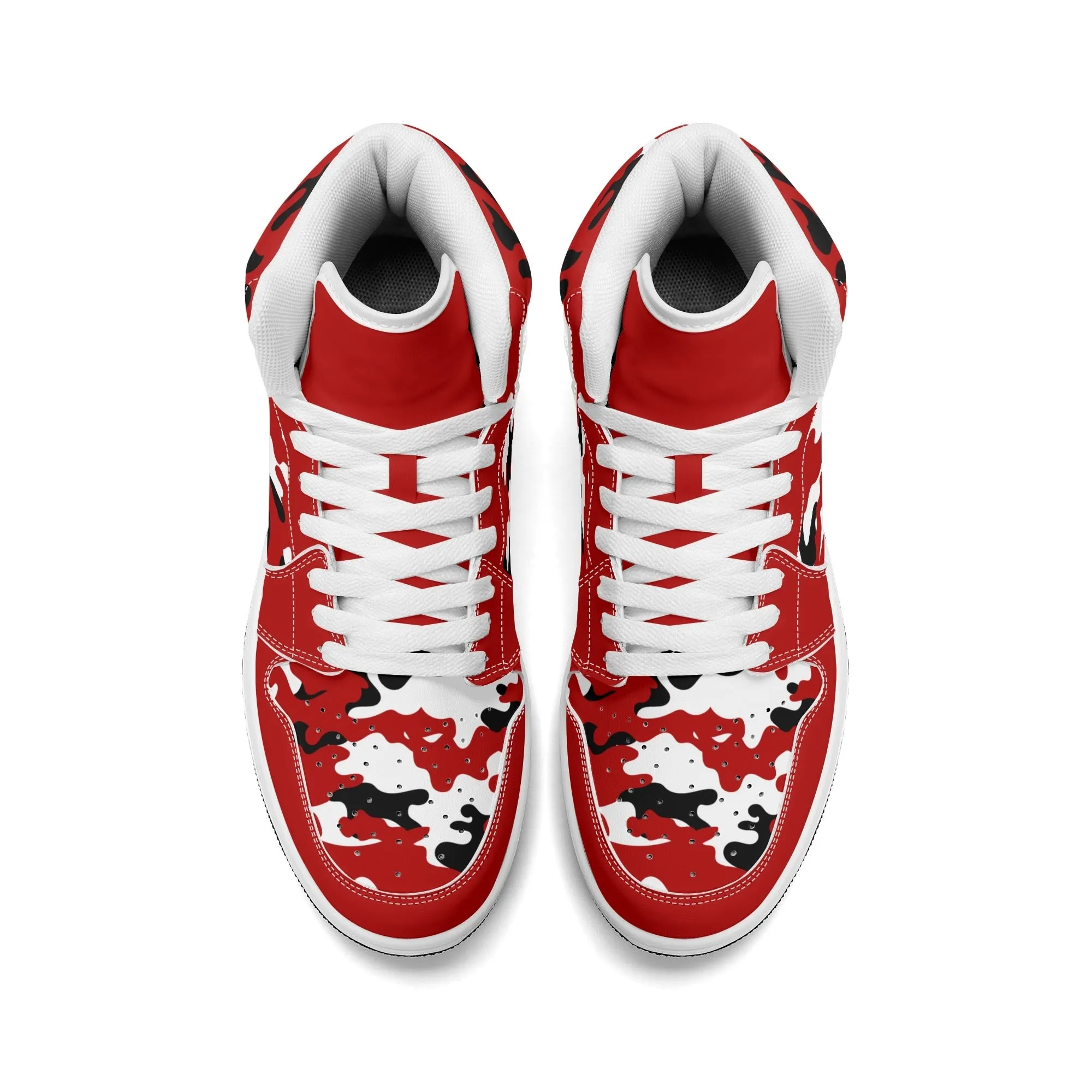 Red White Camo High Tops