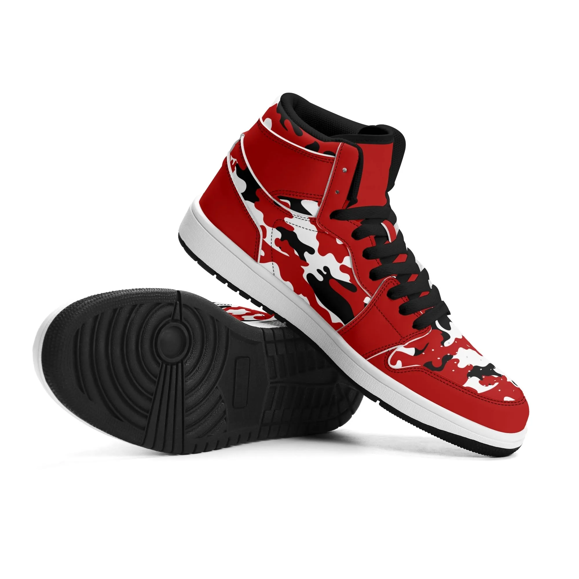 Red White Camo High Tops