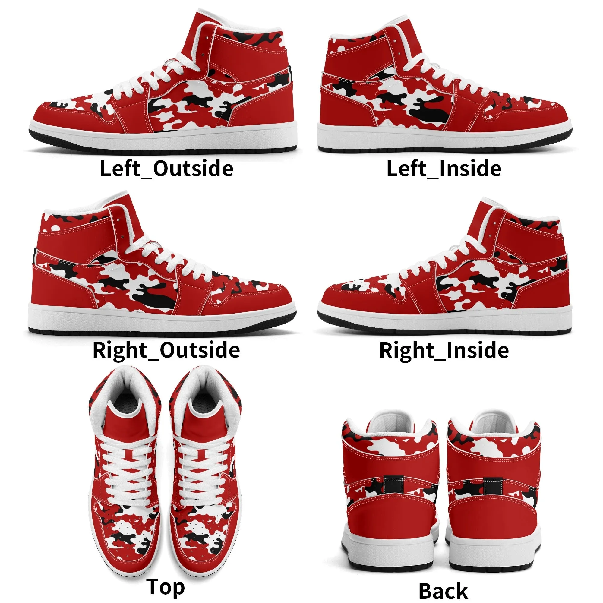 Red White Camo High Tops