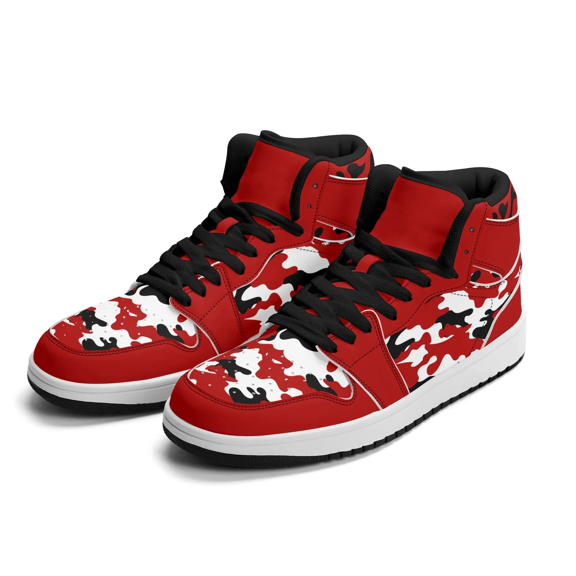 Red White Camo High Tops