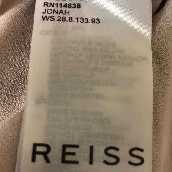 REISS Women's Size 8 Pink Print Jonah Circle Printed Mini Skirt Waist Tie NEW