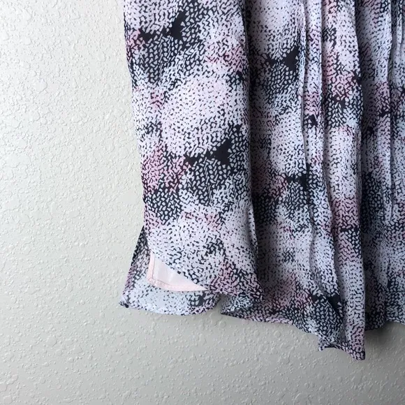 REISS Women's Size 8 Pink Print Jonah Circle Printed Mini Skirt Waist Tie NEW