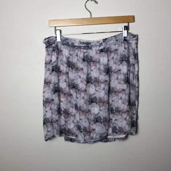 REISS Women's Size 8 Pink Print Jonah Circle Printed Mini Skirt Waist Tie NEW