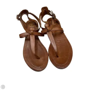 Sandals Designer By Frye In Brown, Size: 8