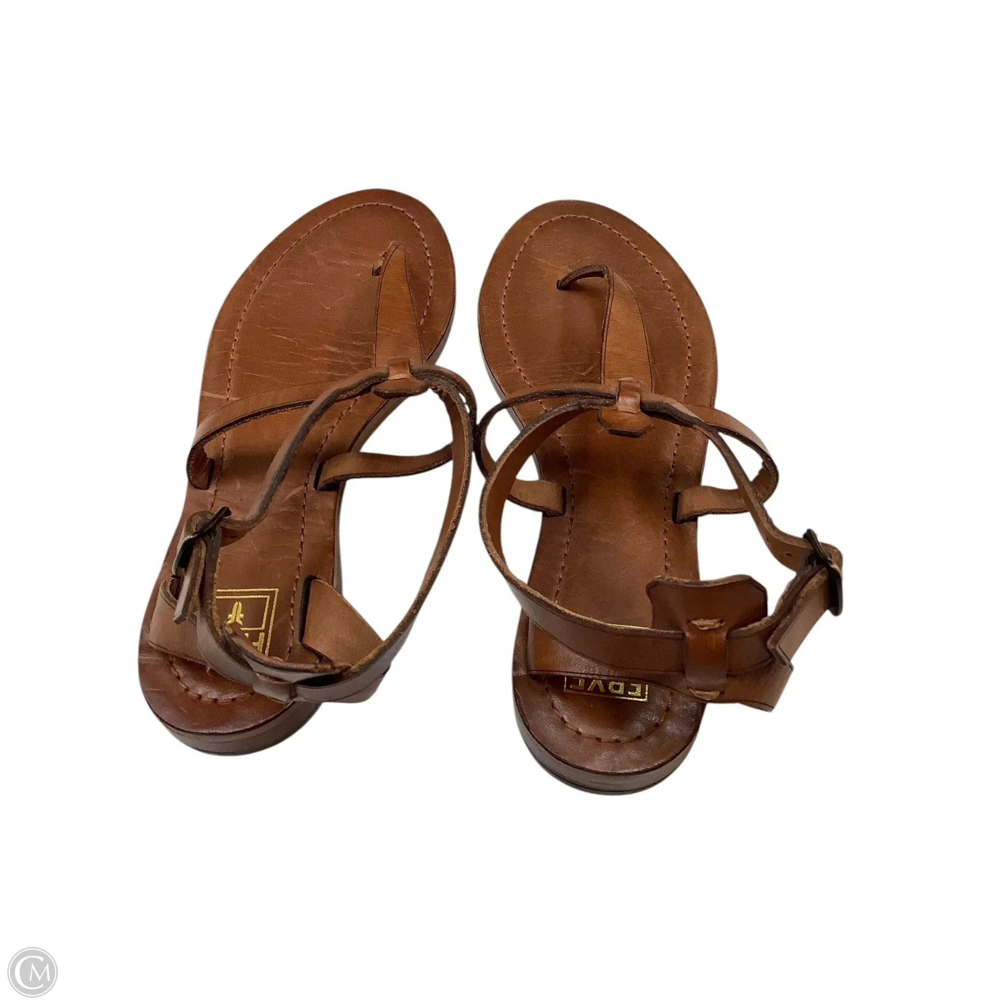 Sandals Designer By Frye In Brown, Size: 8