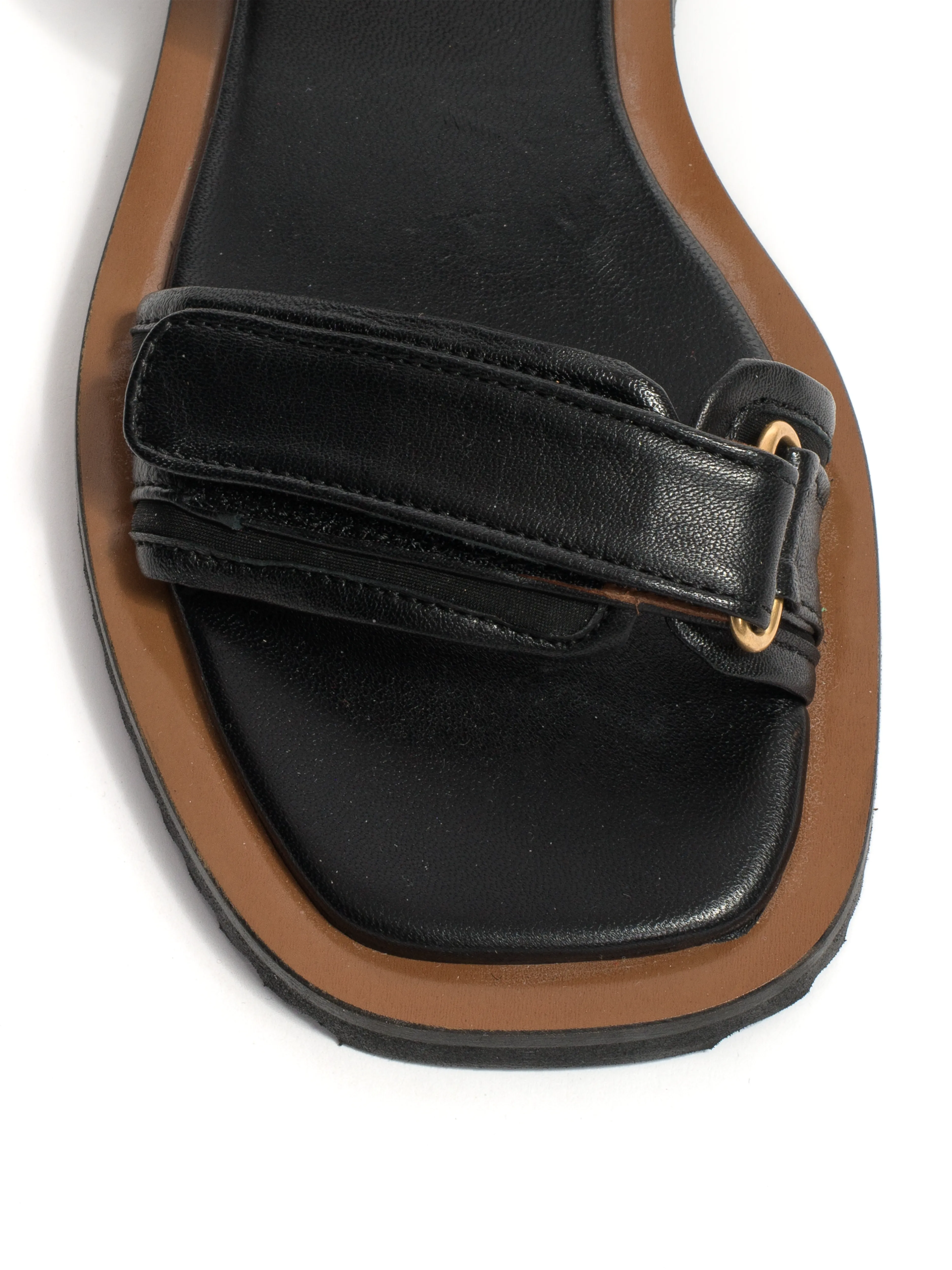 Shantell flats Shiny lamb Black