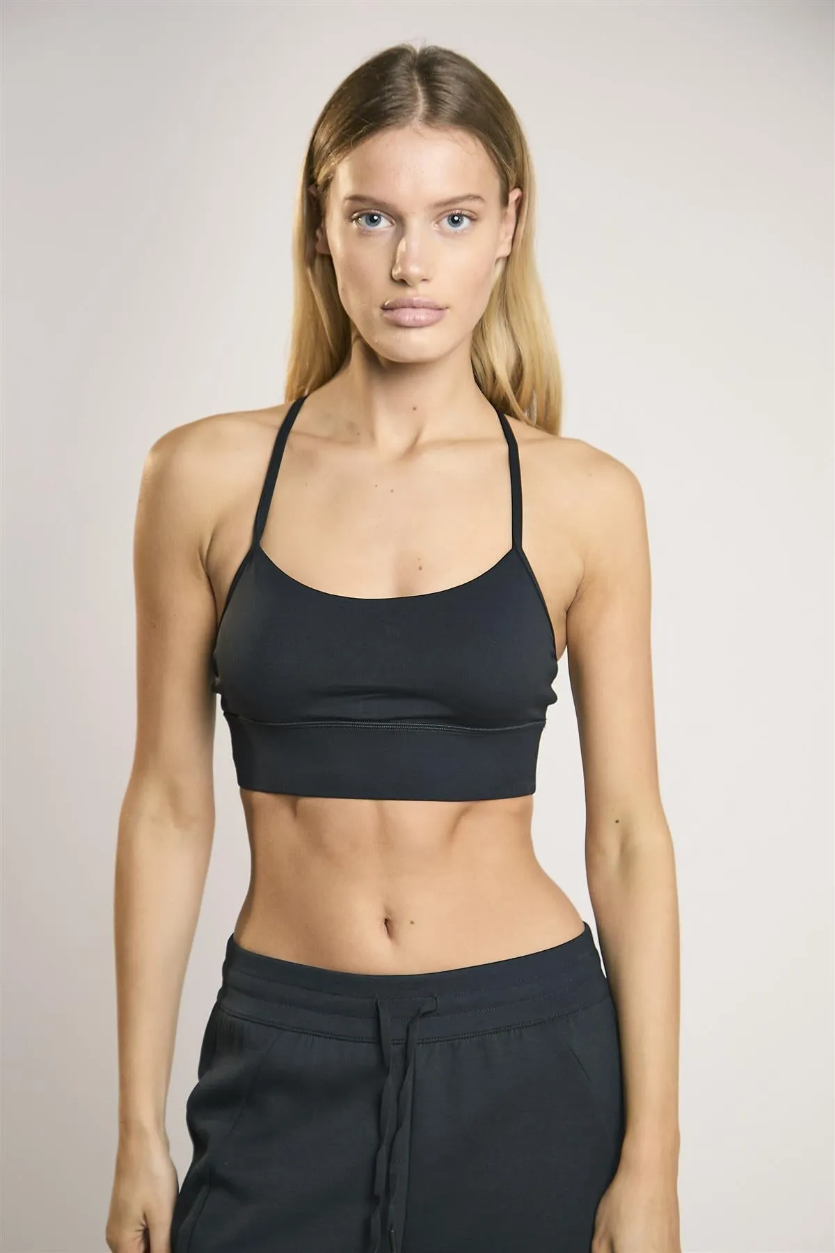 Signature Black Scoop-Neck Crop-Top