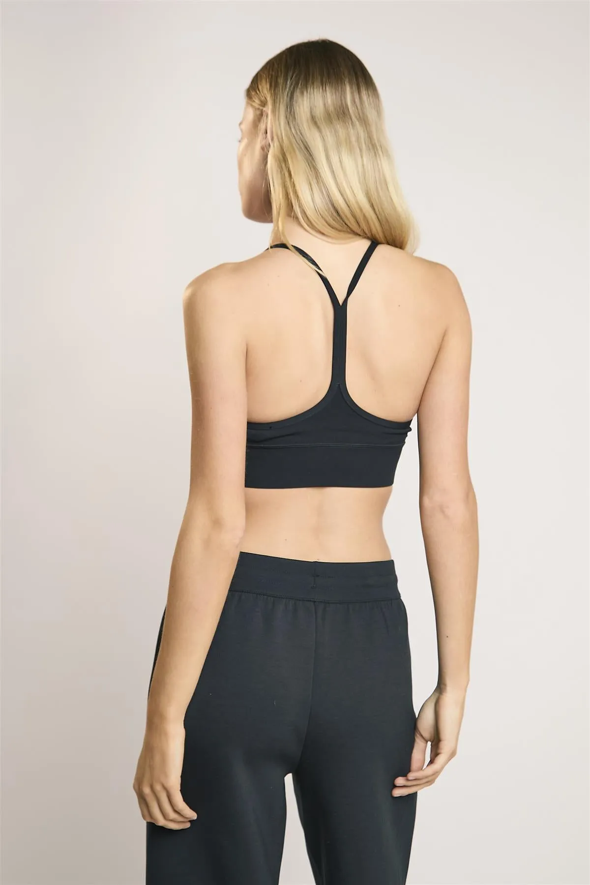 Signature Black Scoop-Neck Crop-Top