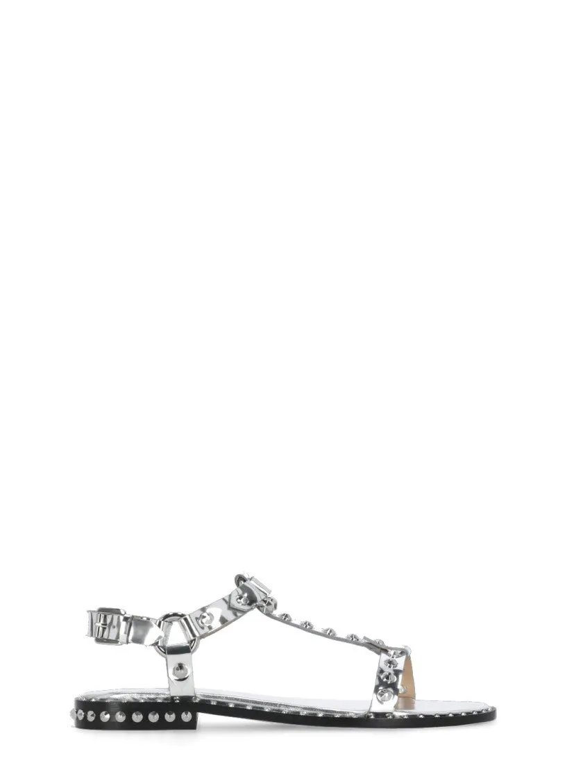 Silver Patsy Leather Sandal