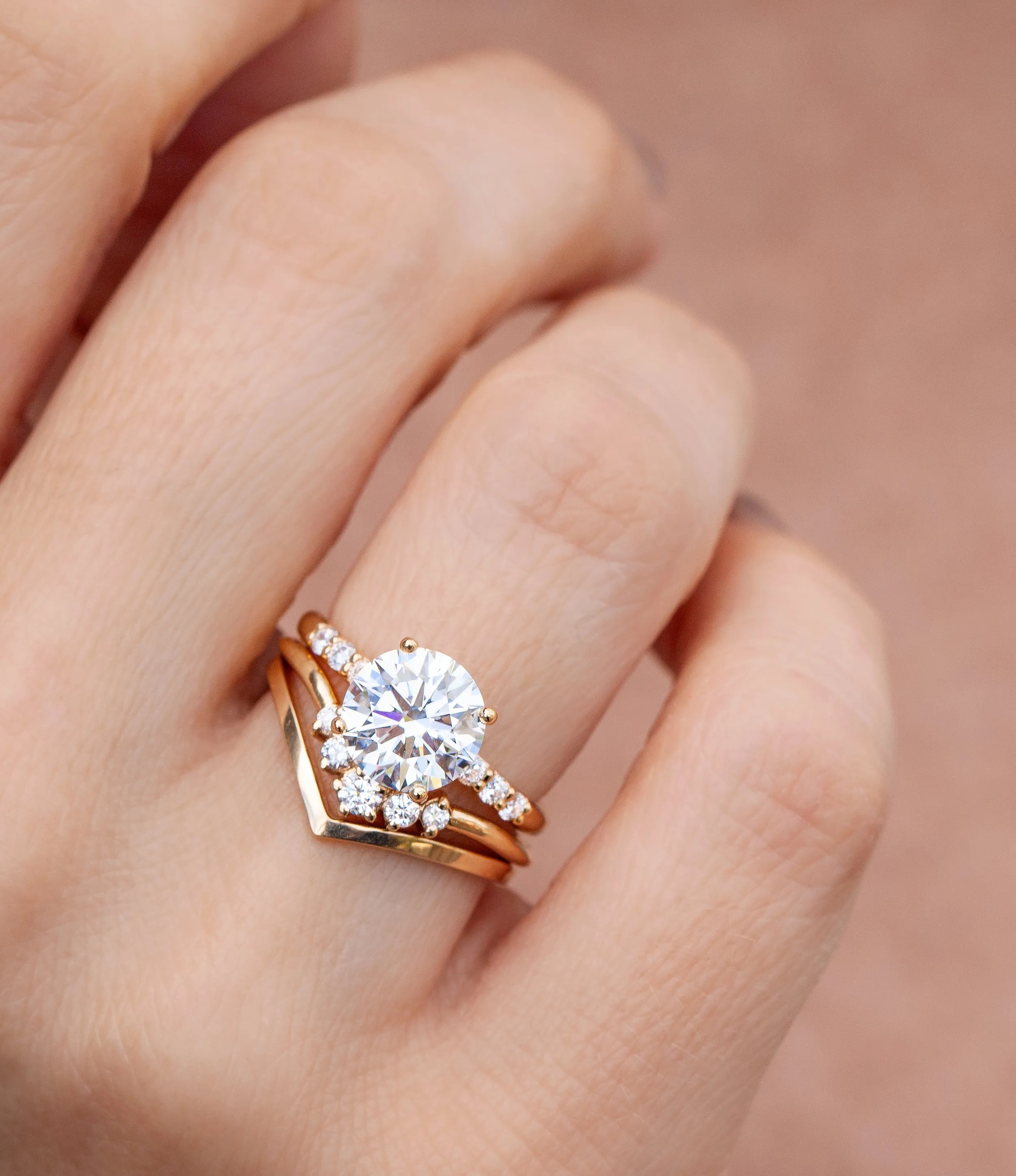 Smooth Emma Chevron Ring