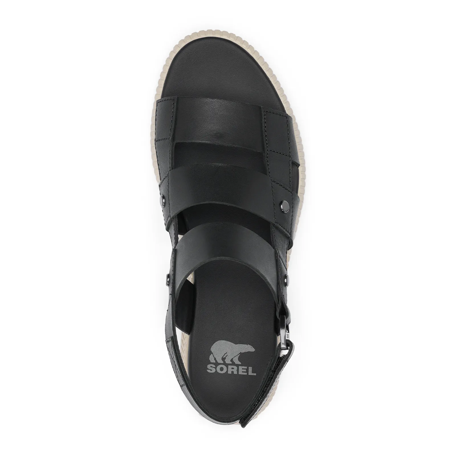 Sorel ONA Ave Slingback Flat Sandal (Women) - Black/Gum