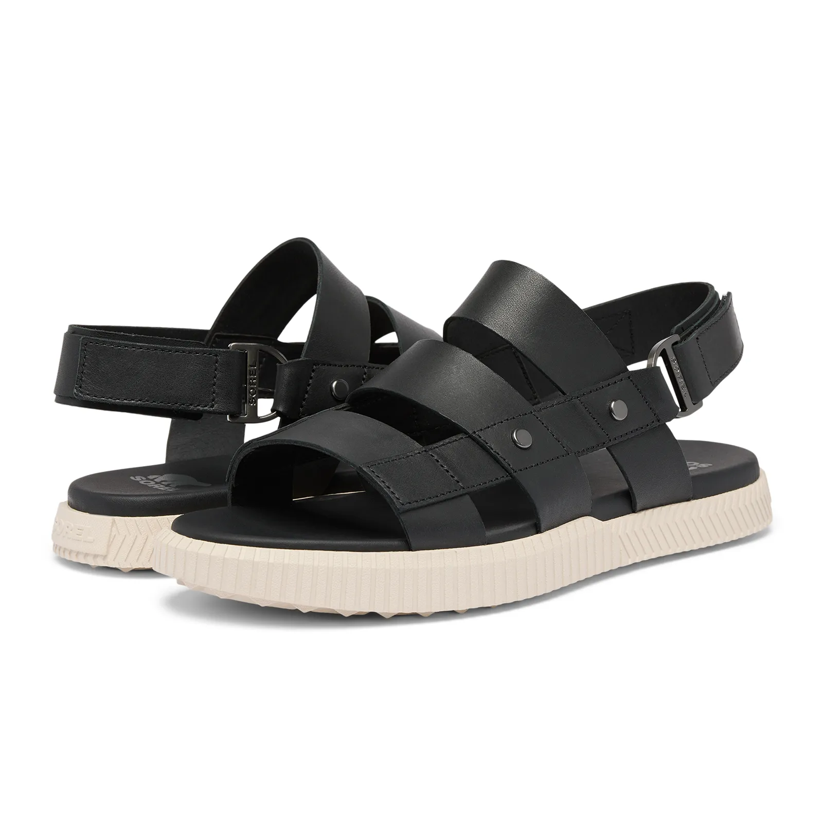 Sorel ONA Ave Slingback Flat Sandal (Women) - Black/Gum