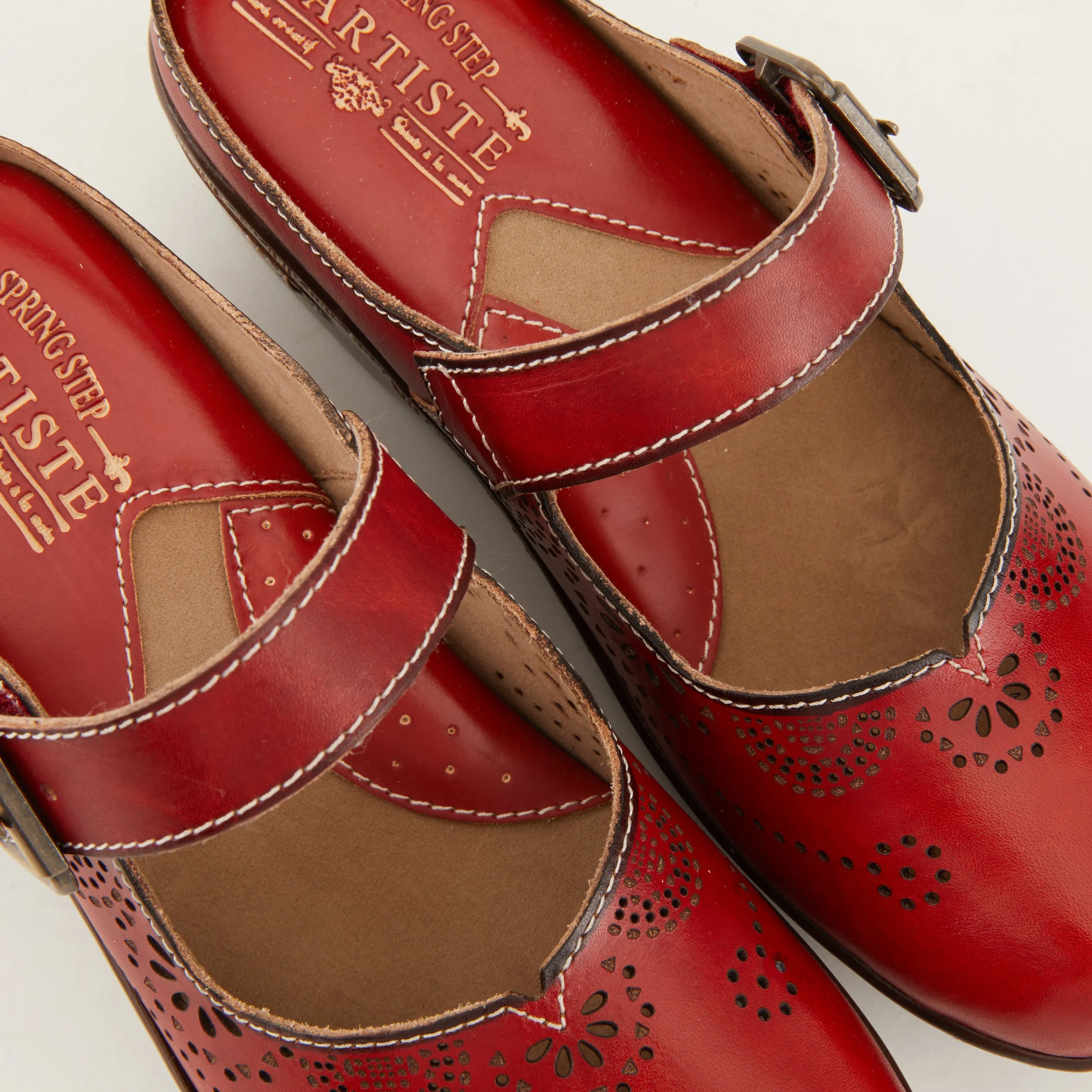 Spring Step Shoes L'Artiste Aneria Women’s Hand Painted Leather Clogs