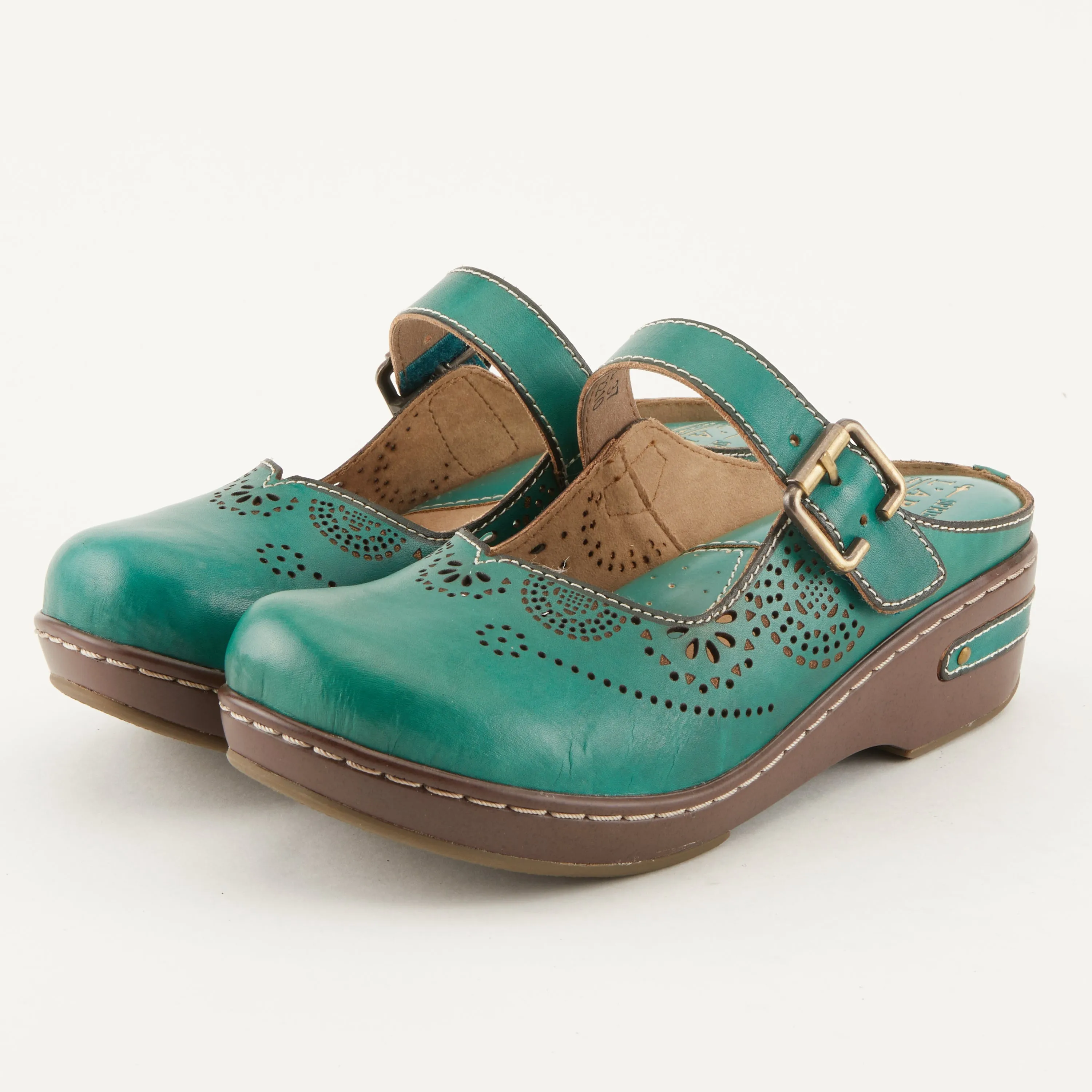 Spring Step Shoes L'Artiste Aneria Women’s Hand Painted Leather Clogs