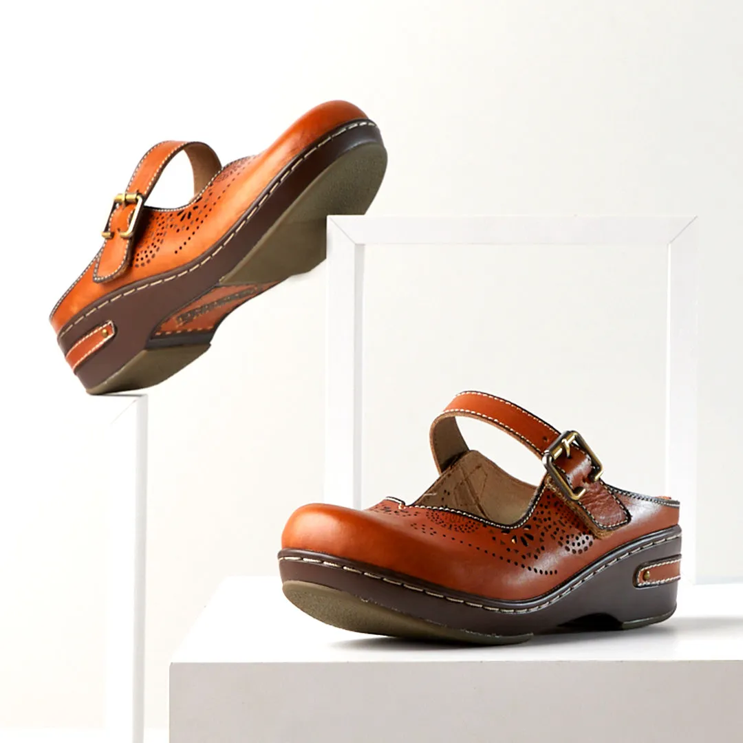 Spring Step Shoes L'Artiste Aneria Women’s Hand Painted Leather Clogs