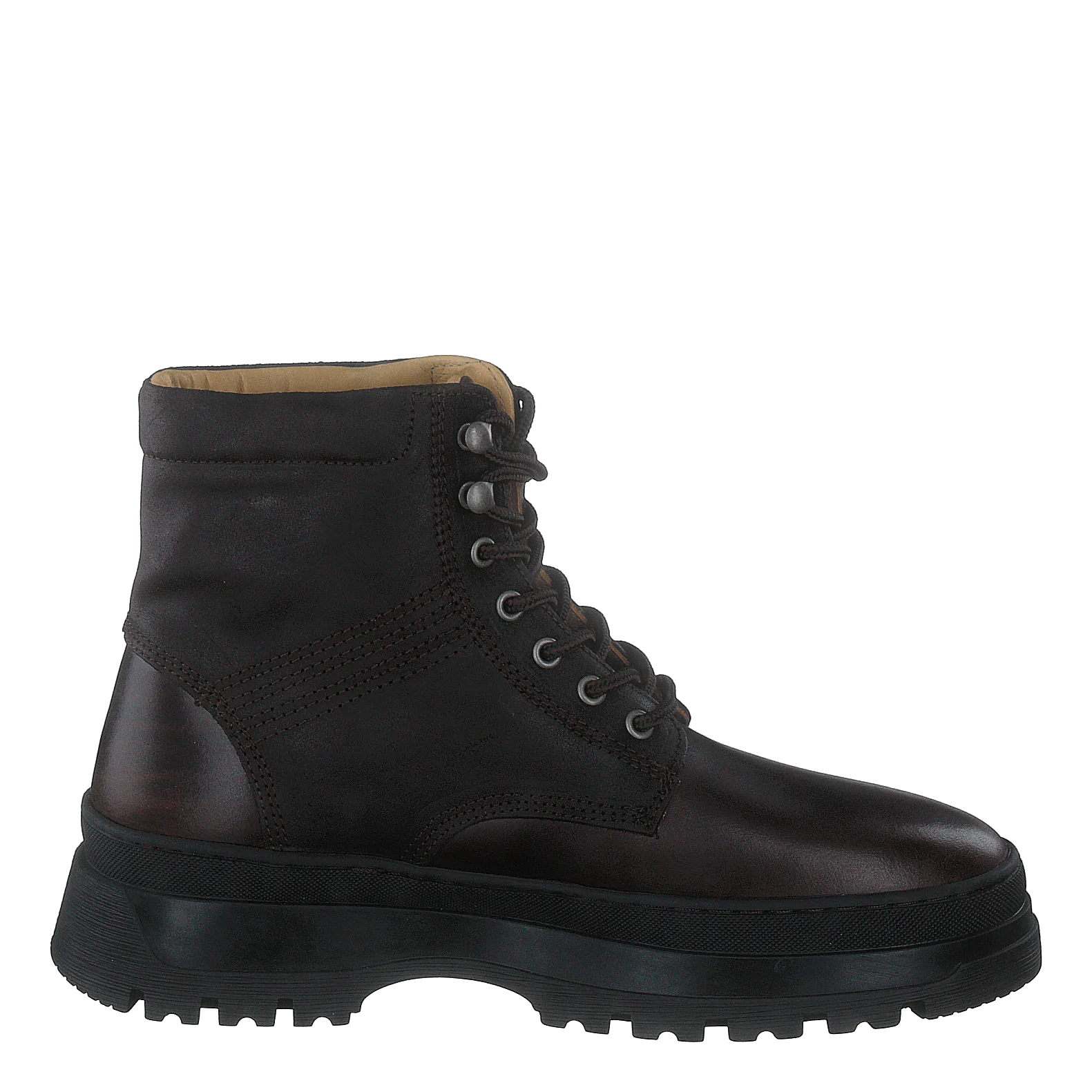 St Grip Mid Lace Boot Dark Brown