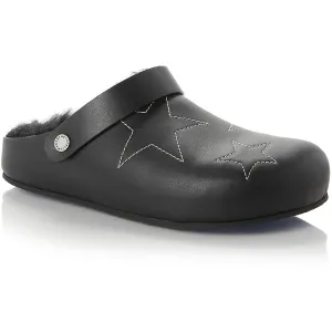 Stella McCartney Womens Alter Sporty Faux Fur Lined Faux Leather Clogs