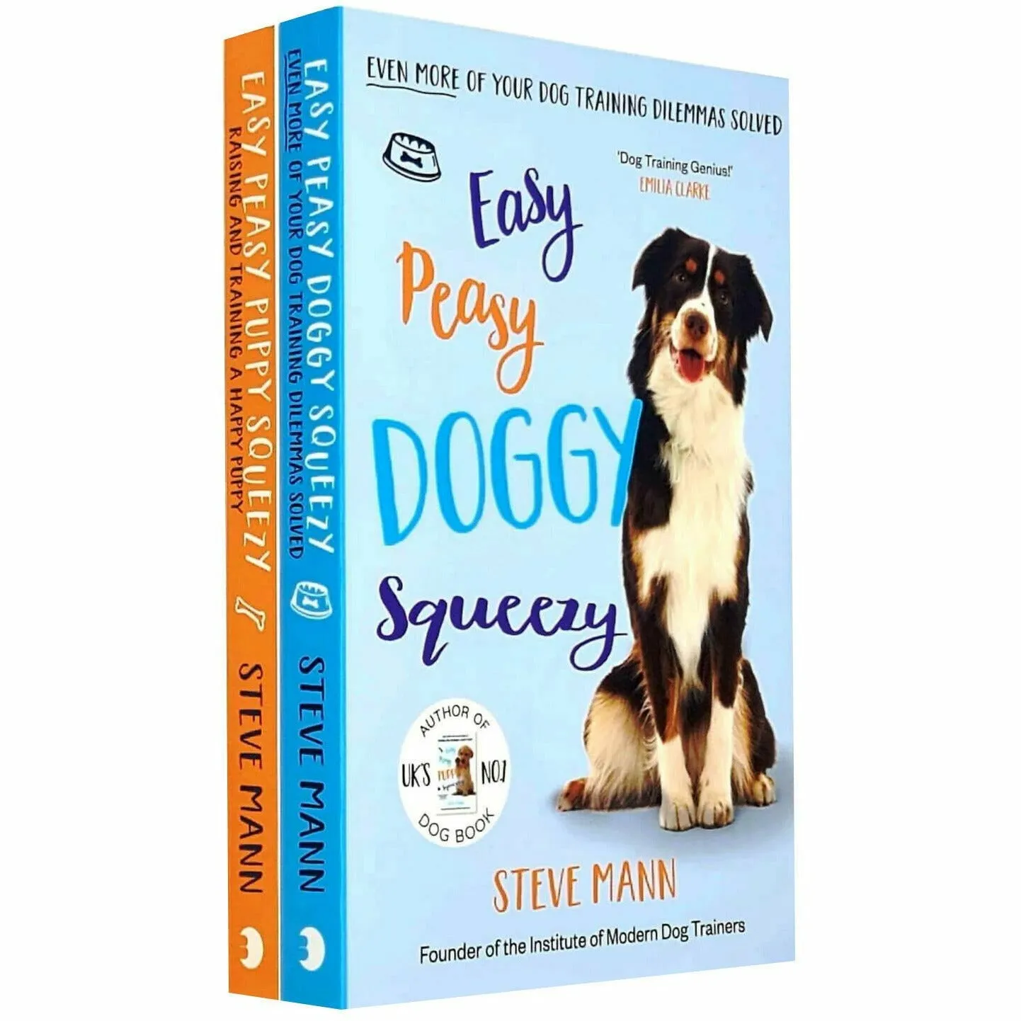 Steve Mann 2 Books Set Pack Easy Peasy Puppy Squeezy, Easy Peasy Doggy Squeezy
