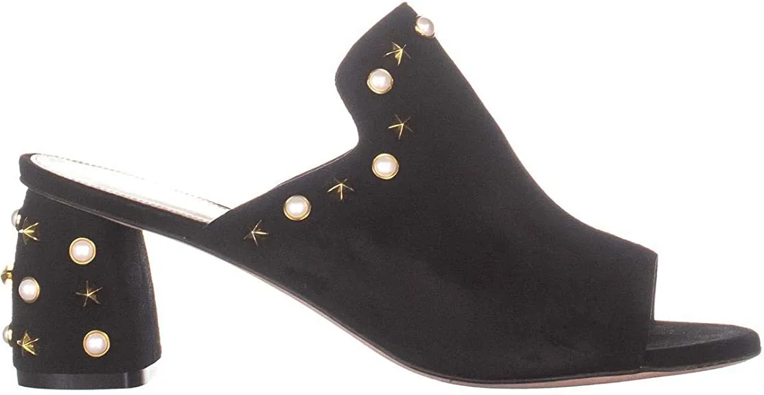 Stuart Weitzman Womens Do Hickey Embellished Slip On Clogs Black 7 Medium (B,M)
