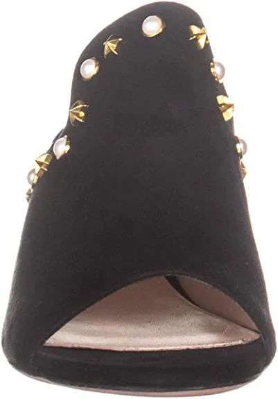 Stuart Weitzman Womens Do Hickey Embellished Slip On Clogs Black 7 Medium (B,M)