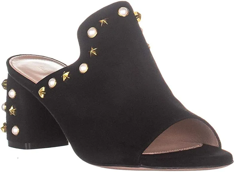 Stuart Weitzman Womens Do Hickey Embellished Slip On Clogs Black 7 Medium (B,M)